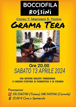 Grama tera alla bocciofila rossini